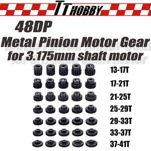 TTHOBBY 48DP стальная металлическая Шестерня мотора 5 шт. 3,175 мм вал шестерни s 13T 17T 21T 23T 25T 27T 29T 31T 33T 37T 41T для радиоуправляемого автомобиля 110