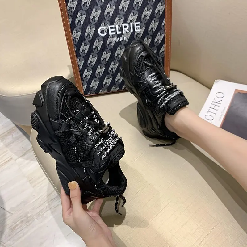 

Chunky Sneakers Women Shoes Platform Sneakers Thick Sole Vulcanized Shoes Women Trainers Casual Dad Shoes Basket Femme