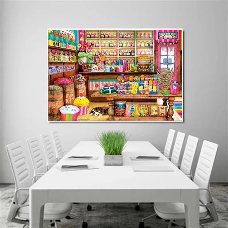 Набор для вышивки сделай сам крестиком 11CT точная печать магазин конфет DMC холст