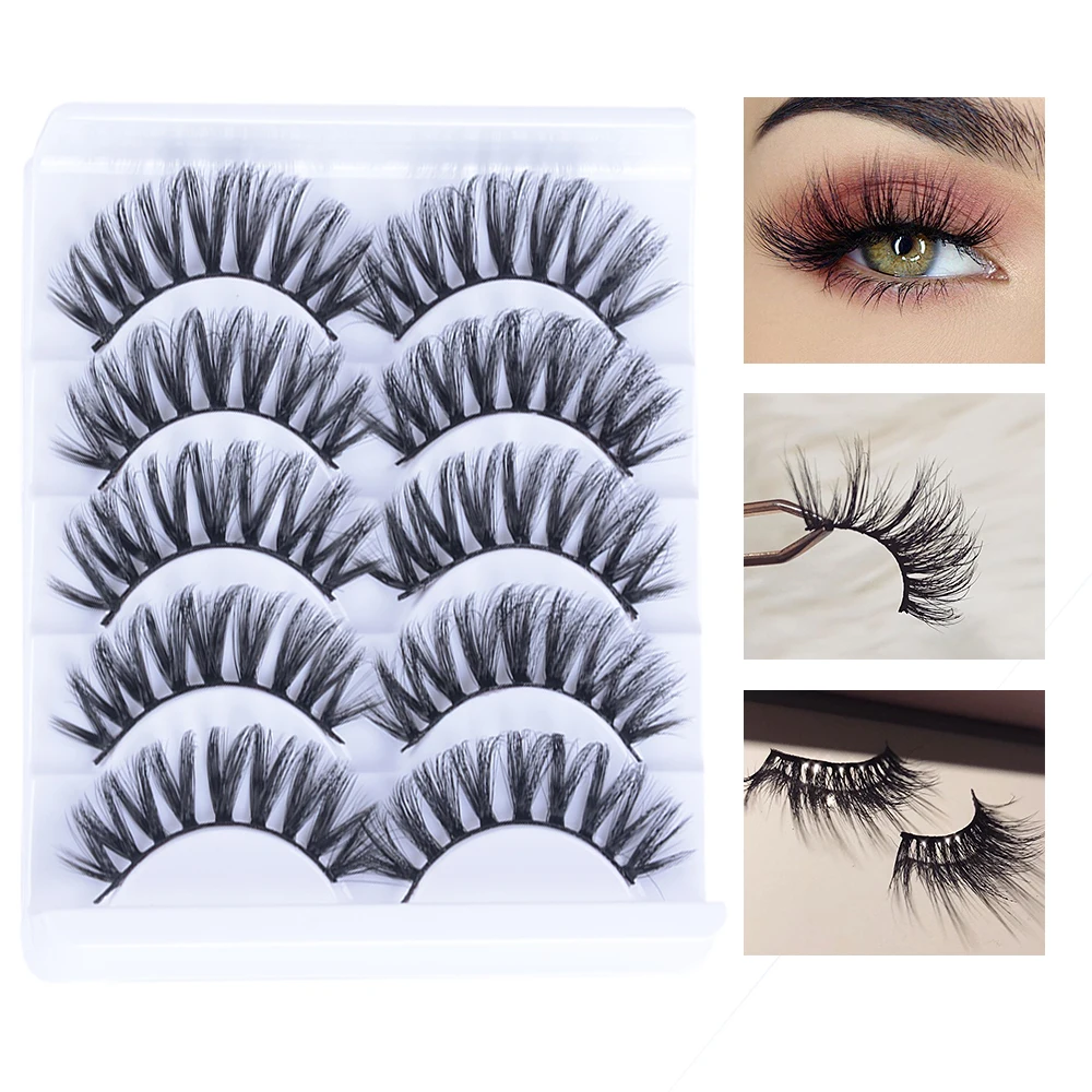 5 пар 3D норковые накладные ресницы натуральные Толстые Накладные длинные для