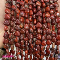 natural red jaspers stone loose beads high quality 10mm smooth heart shape diy gem jewelry accessories 38pcs a3610