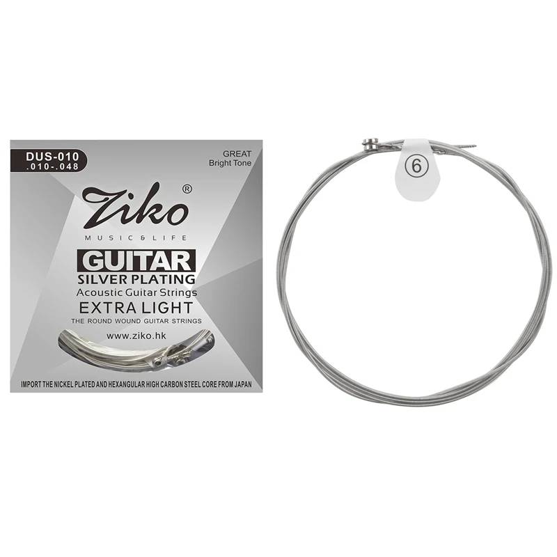 

Струны для акустической гитары Ziko Dus Series, строки для электрогитары Dus-010 & Ziko Deg 009-042