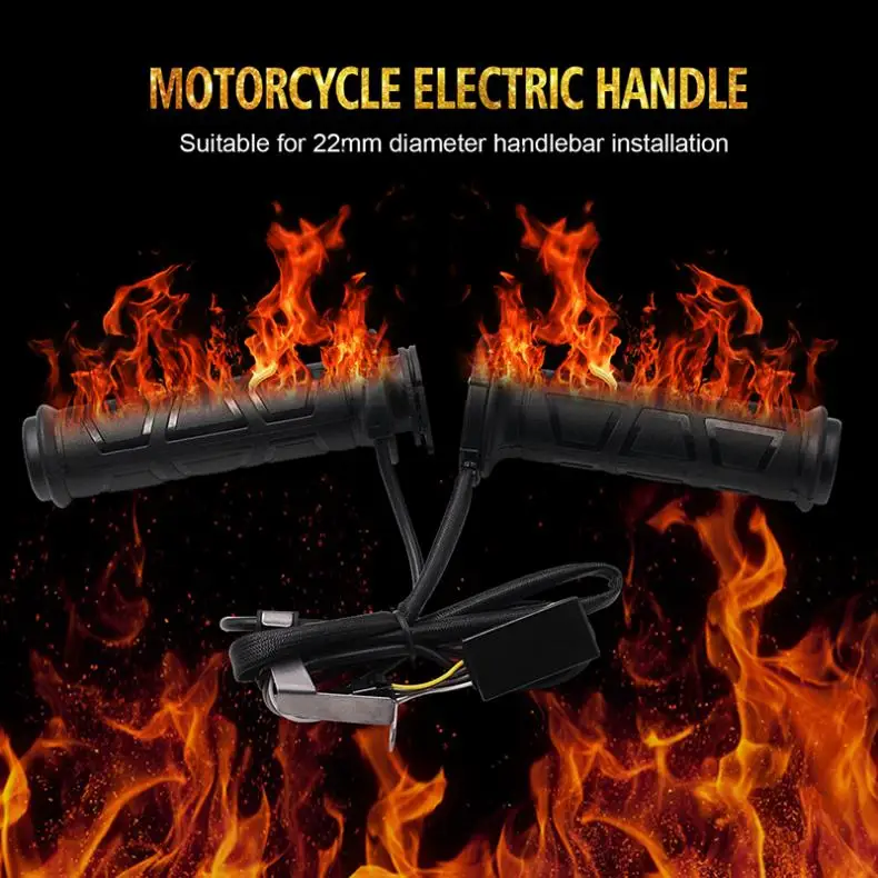 1 пара 12 В Вт-24 Вт 22 мм Регулируемый температурный руль для мотоцикла