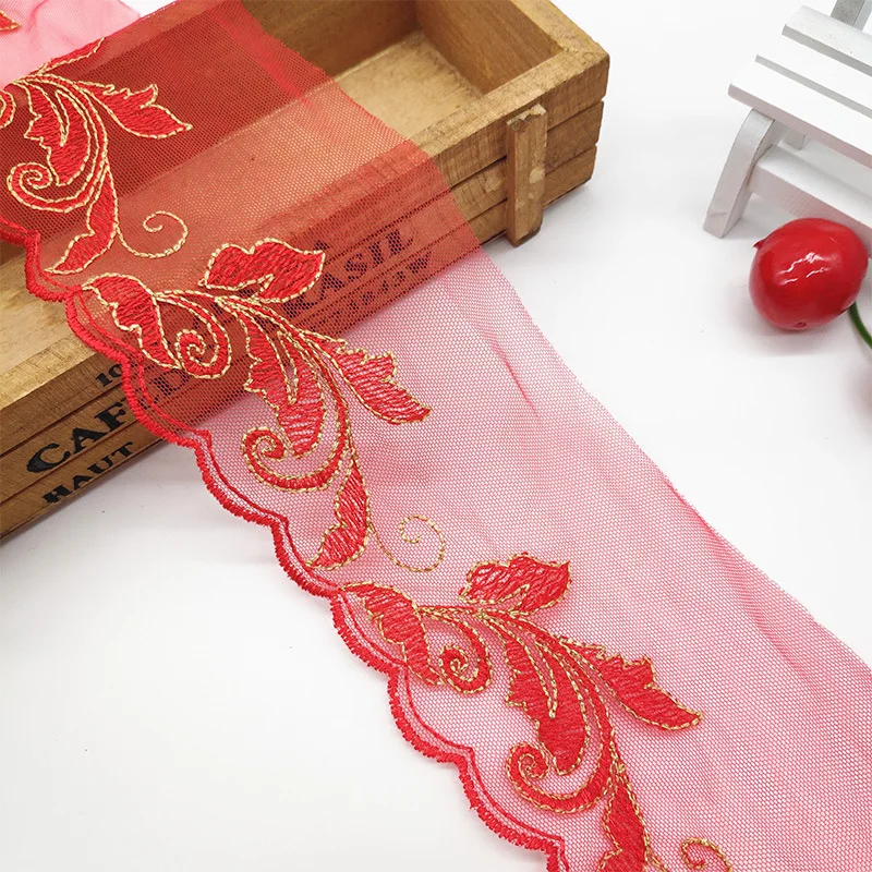Новинка высокое качество 2 ярда вышивка кружевная ткань отделка материал сделай