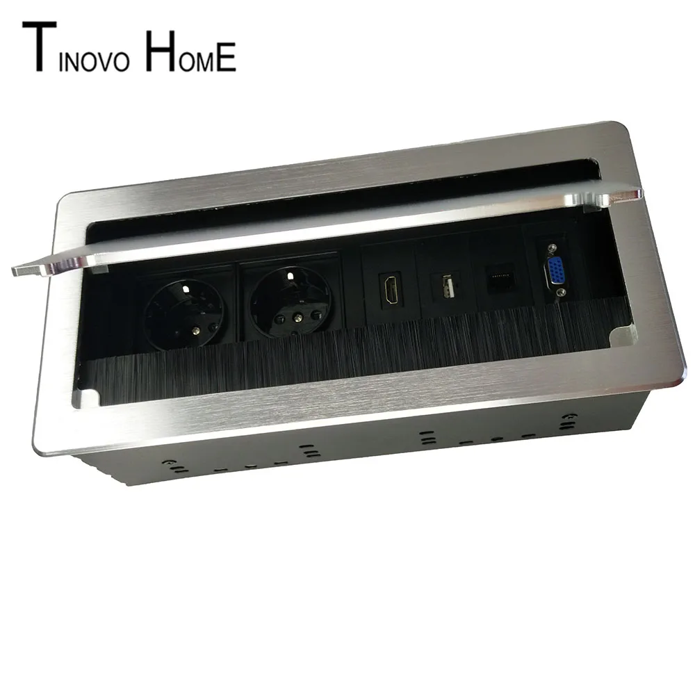 Настольная розетка для офисных конференций/2 розетки европейского стандарта