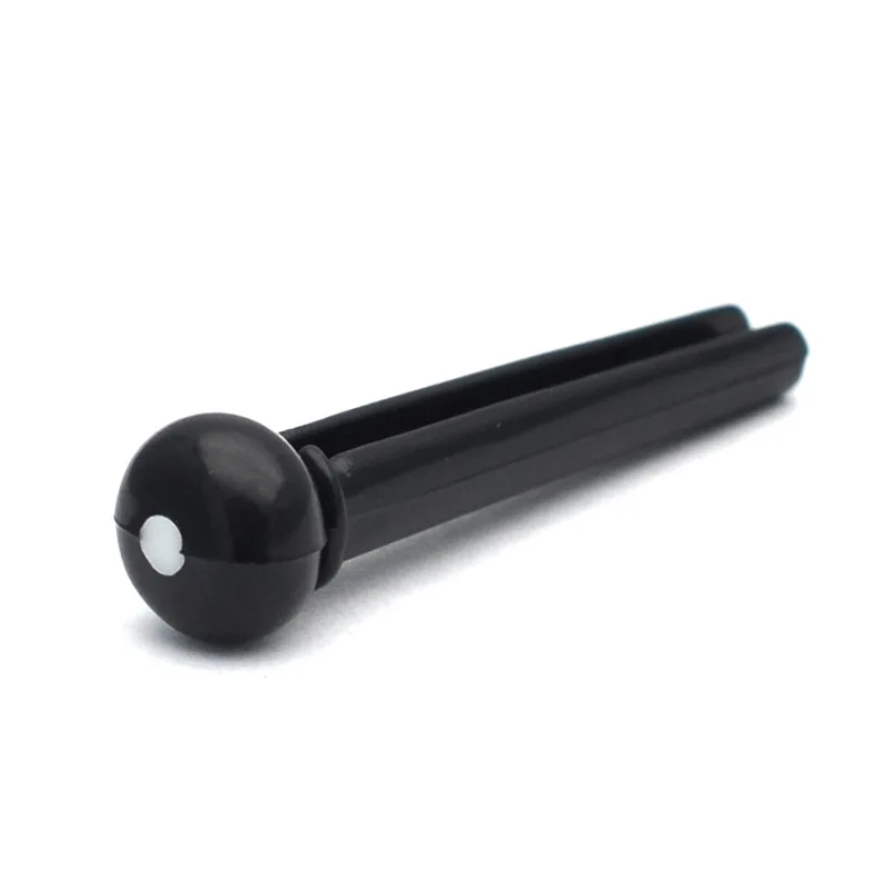100Pcs Classical Style Acoustic Guitar Slotted Bridge Pin with Dots ABS Plastic Parts Accessories Ivory Black | Спорт и развлечения