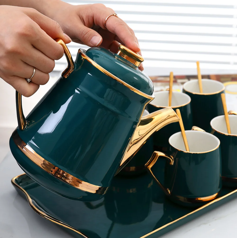 Креативный чайник кофейная чашка домашняя керамическая Европейский роскошный