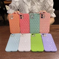 for iphone 13 pro max phone case crystal diamond lingge for iphone 13 full lens anti fall straight side phone silicone cover