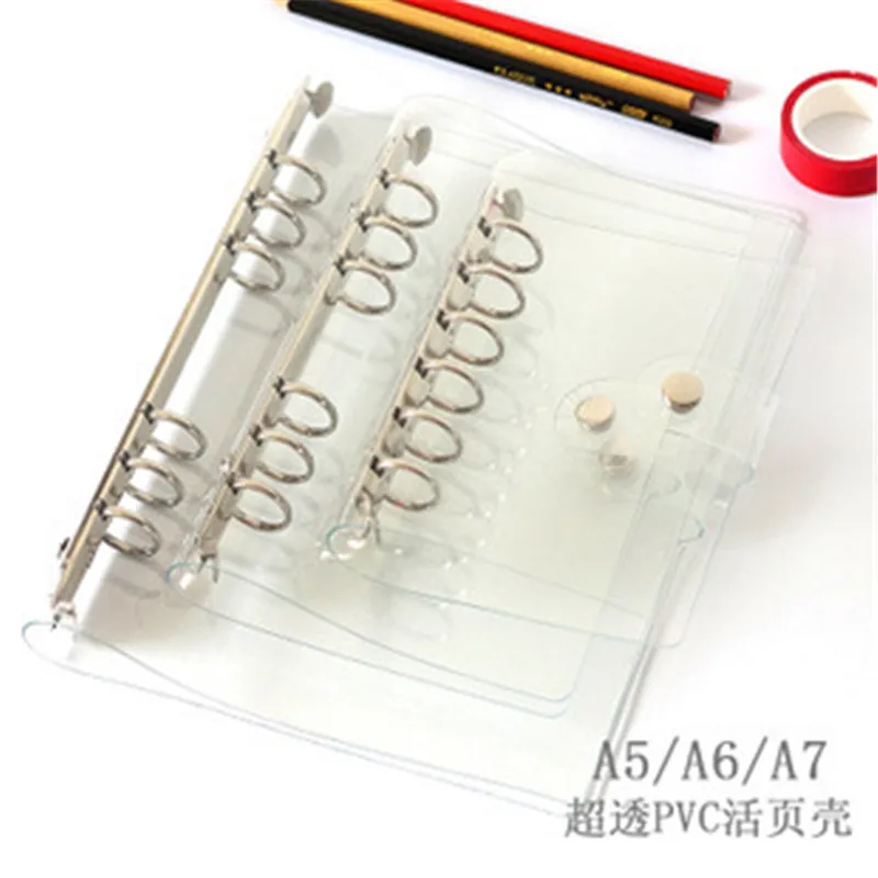 1 шт. ПВХ прозрачный спиральный повестки дня путешественник журнал Тетрадь лист