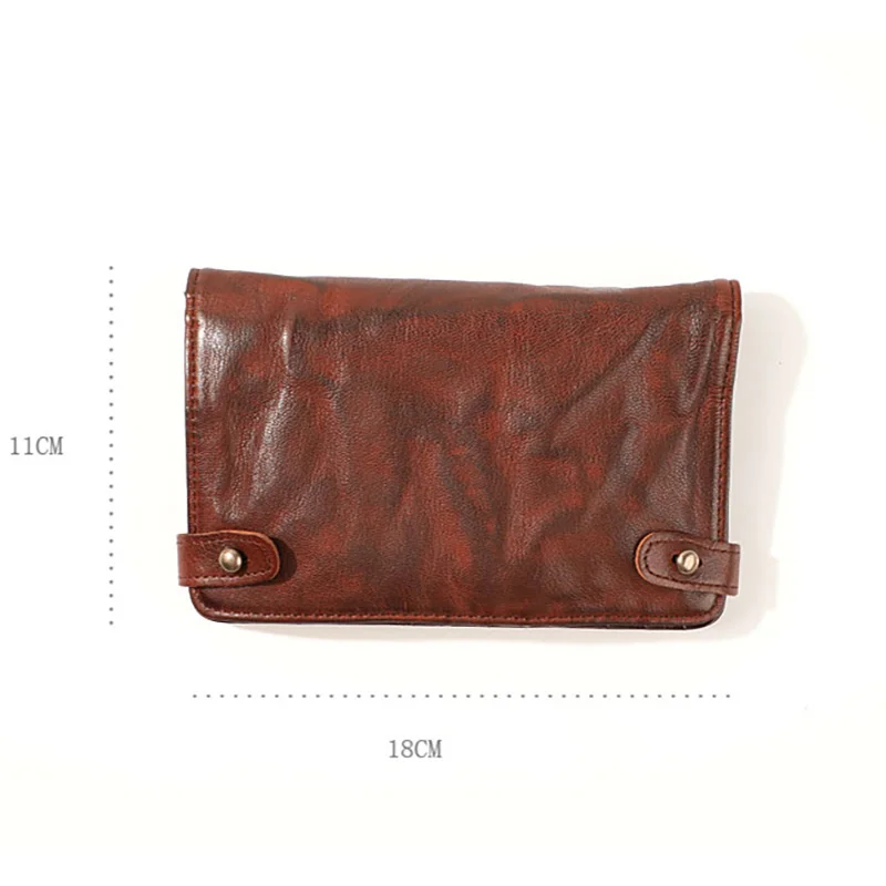 

sheepskin purse, men's multi-card ticket clip, large-capacity leather cross-hand bag
