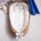 Портативная детская кровать-гнездо с подушкой, дорожная кровать для новорожденных, уличная кровать, детская кроватка-гнездо