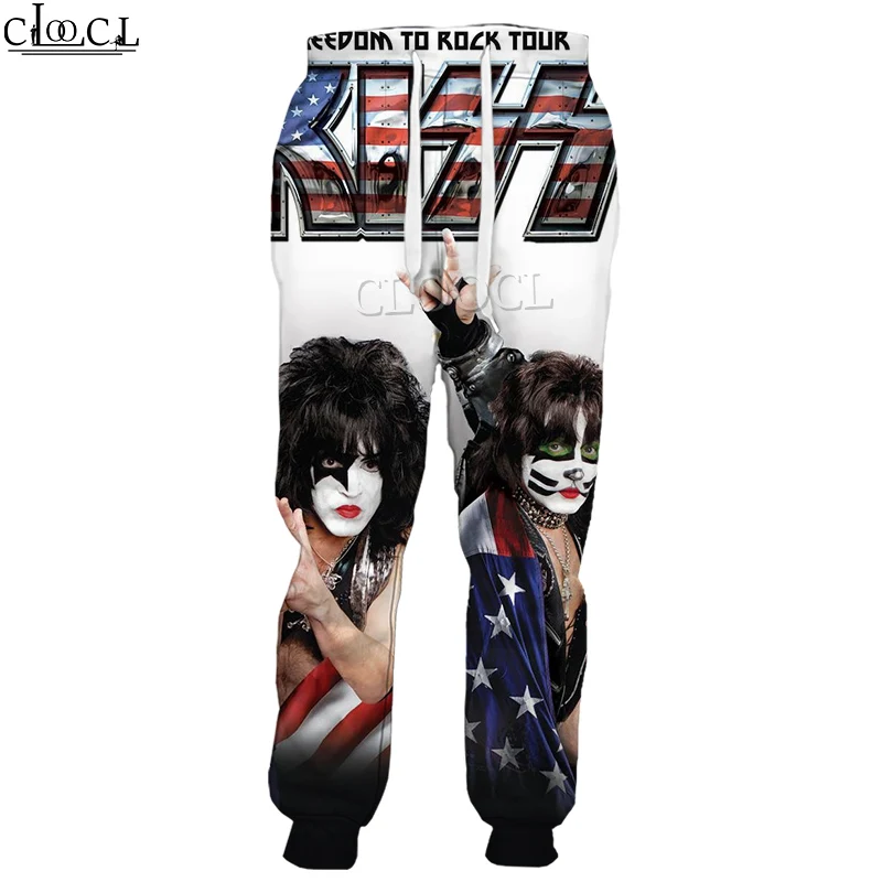 HX хип хоп рок металлический поцелуй Группа брюки для мужчин и женщин 3D принт