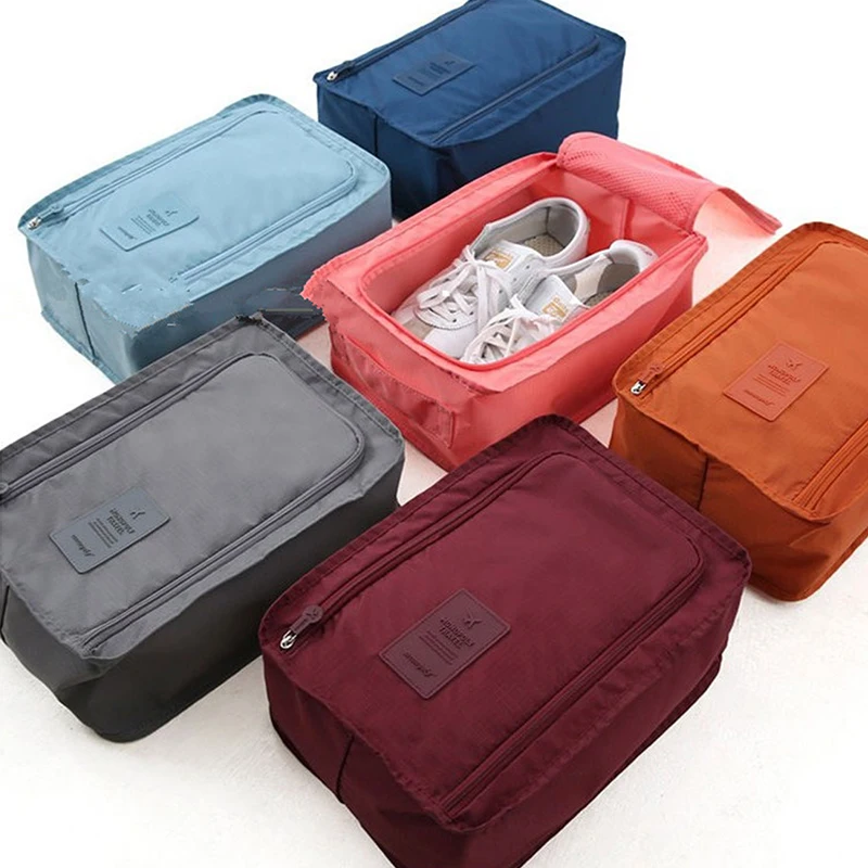 

Dustproof Oxford Portable Folding Shoes Storage Bag Travel Tote Zipper Pouch Waterproof Organizer pouch shoe organizer underwear