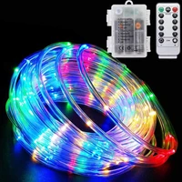 led rope tube string light 5m 10m outdoor christmas rope light copper wire fairy light garland for diy garden fence party decor