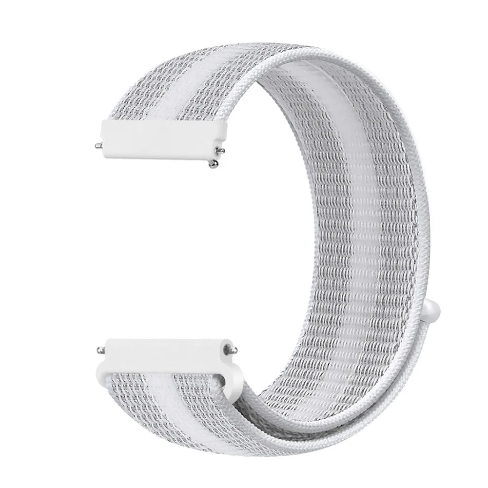 stripe white Переключатель, нейлоновый ремешок для наручных часов Xiaomi huami amazfit bip huawei часы GT 20/22 мм, ремешок для samsung Шестерни S3/S2 galaxy Watch active2 42 мм 46 мм - Цвет ремешка: stripe white