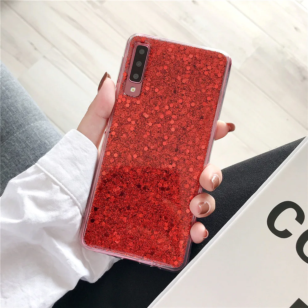 RD Блестящий силиконовый чехол для телефона huawei P20 Pro P30 Lite mate 10 20 X P10 Plus P Smart 30 блестки Чехлы Fundas Hoesje - Цвет: RD