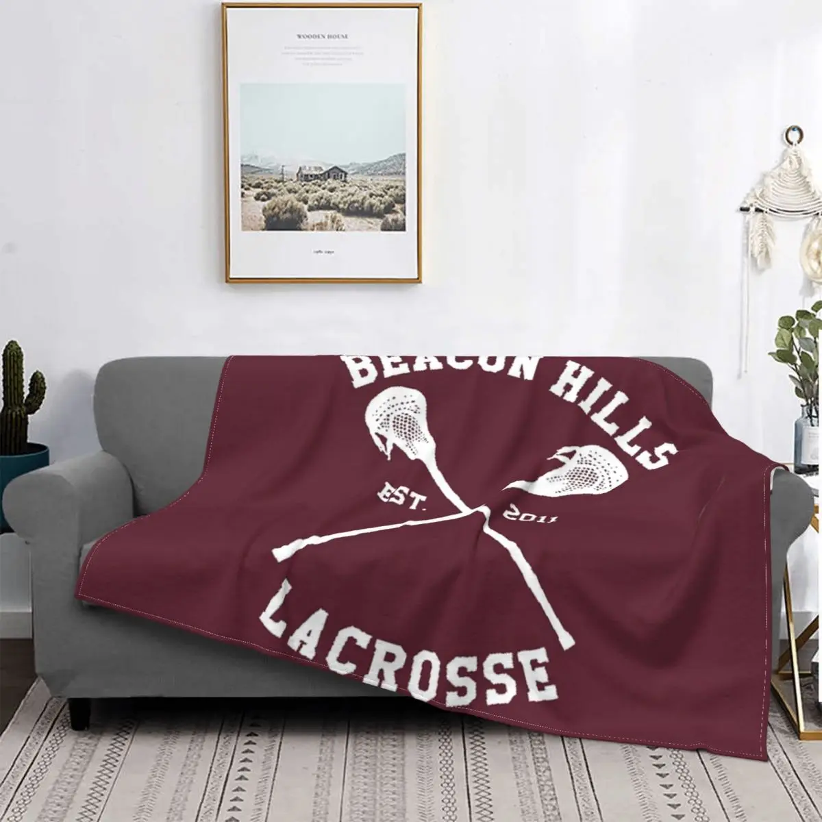 

Beacon Hills Lacrosse-подростковое искусственное покрывало для кровати клетчатые покрывала плед для пикника Толстовка покрывало на кровать