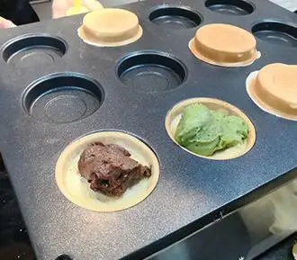 12 отверстий цифровой тайваньский колесо в форме Красного фасоли торты машина