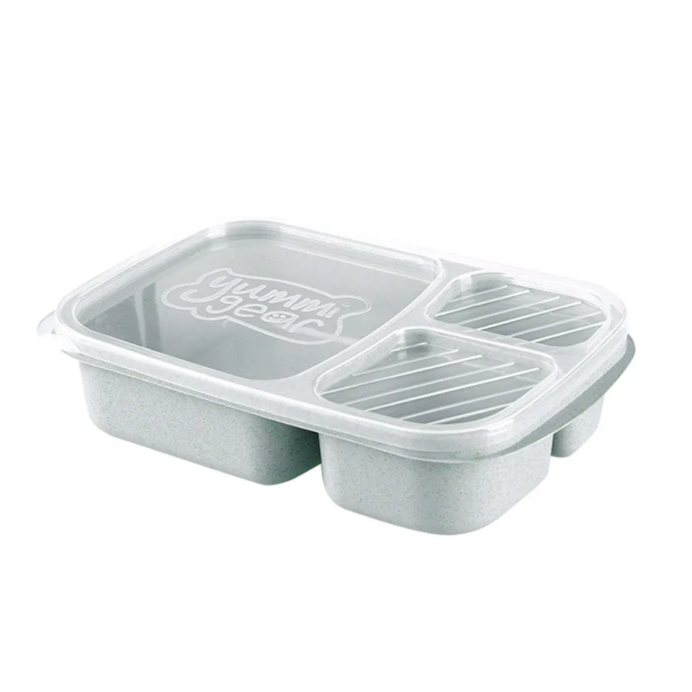 Для пикника, пшеничная солома, Bento с крышкой, Ланч-бокс для микроволновки, для детей, для взрослых, пищевой прибор для хранения фруктов, контейнер для работы, школьная коробка для обедов