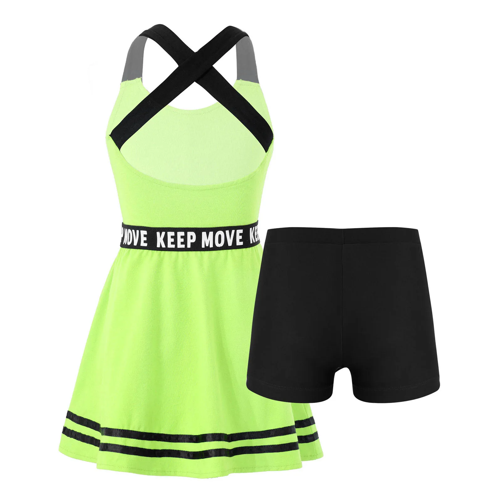 2 шт. детское ТРАПЕЦИЕВИДНОЕ ПЛАТЬЕ С Принтом букв без рукавов |