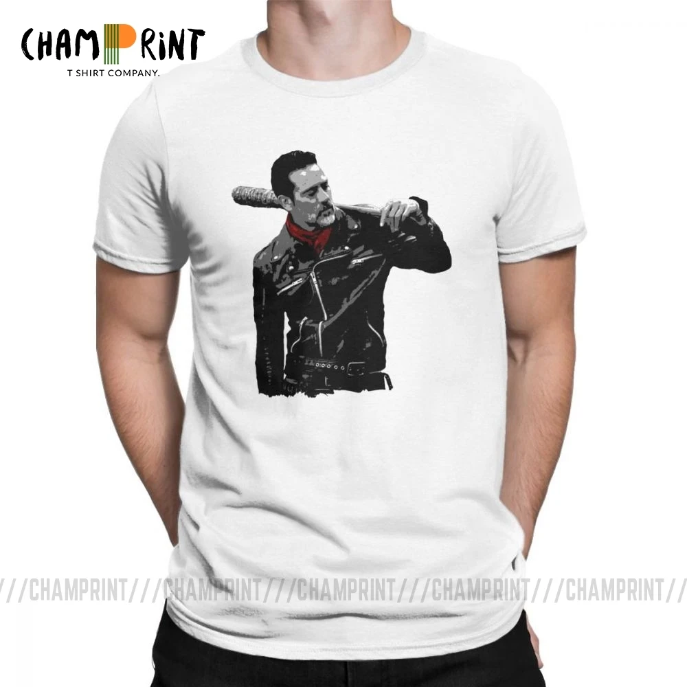 You Got Red On T Shirts Men's Pure Cotton Funny T-Shirts Crewneck Negan Lucille The Walking Dead Tees Tops Plus Size | Мужская