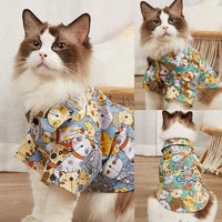 the new spring and summer fashion printed shirt pet supplies cute pet clothing summer new dog clothes cat puppy corgi shirt