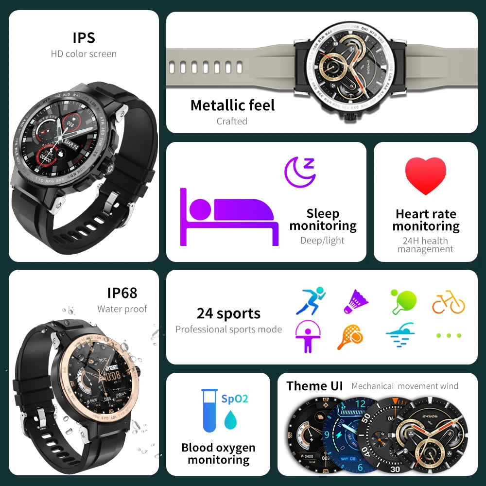 new ip68 waterproof smart watch men bluetooth 5 0 24 exercise modes e1 9 smartwatch women heart rate monitoring for android ios free global shipping