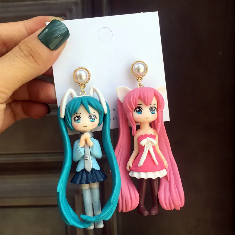 Длинные серьги милые асимметричные красивые для девушек жемчужные ногтей женщин