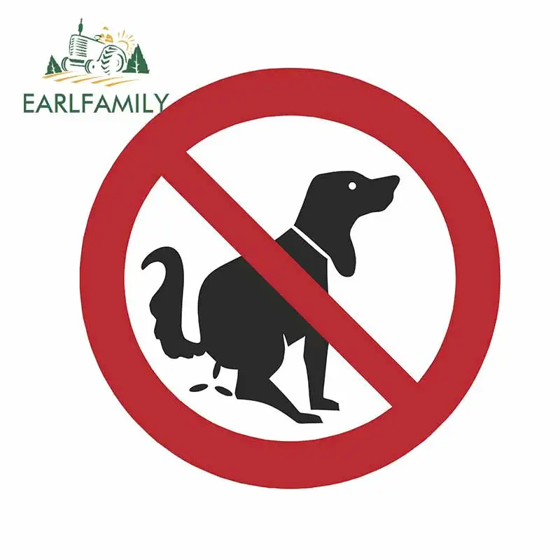 EARLFAMILY 13 см x для выгула собак запрета Знак наклейки автомобиля Авто кондиционер