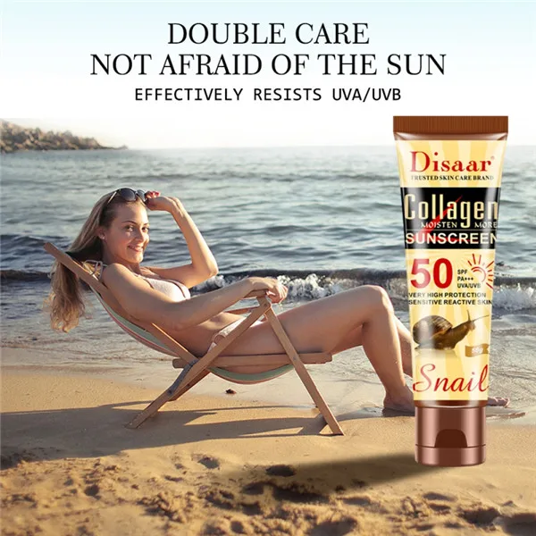 Новая коллагеновая эссенция улитки SPF 50 увлажняющий солнцезащитный крем против старения контроль за маслом анти-УФ отбеливающий солнцезащитный крем для лица