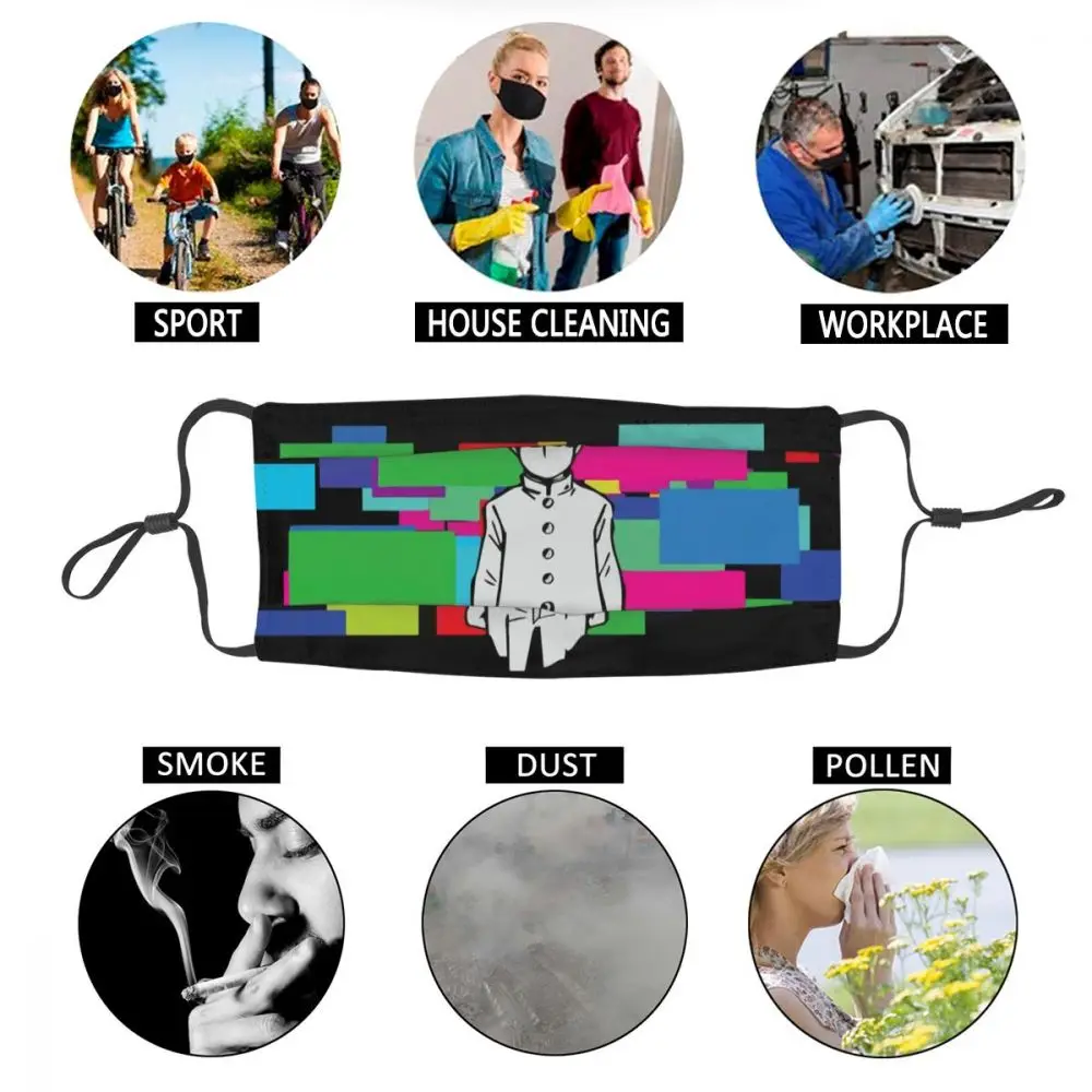 

Classic Manga Mob 100 Psycho Graphic Face Mask Shigeo Kageyama Anime Anti Dust Mask Protection Cover Respirator Mouth Muffle