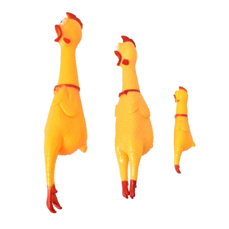 Pet toy screaming chicken Squeezing molar rubber dog chew super durable pet supplies | Дом и сад