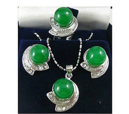 Бесплатная доставка&gt @&gt Доставка посеребренный зеленый камень кристалл серьги