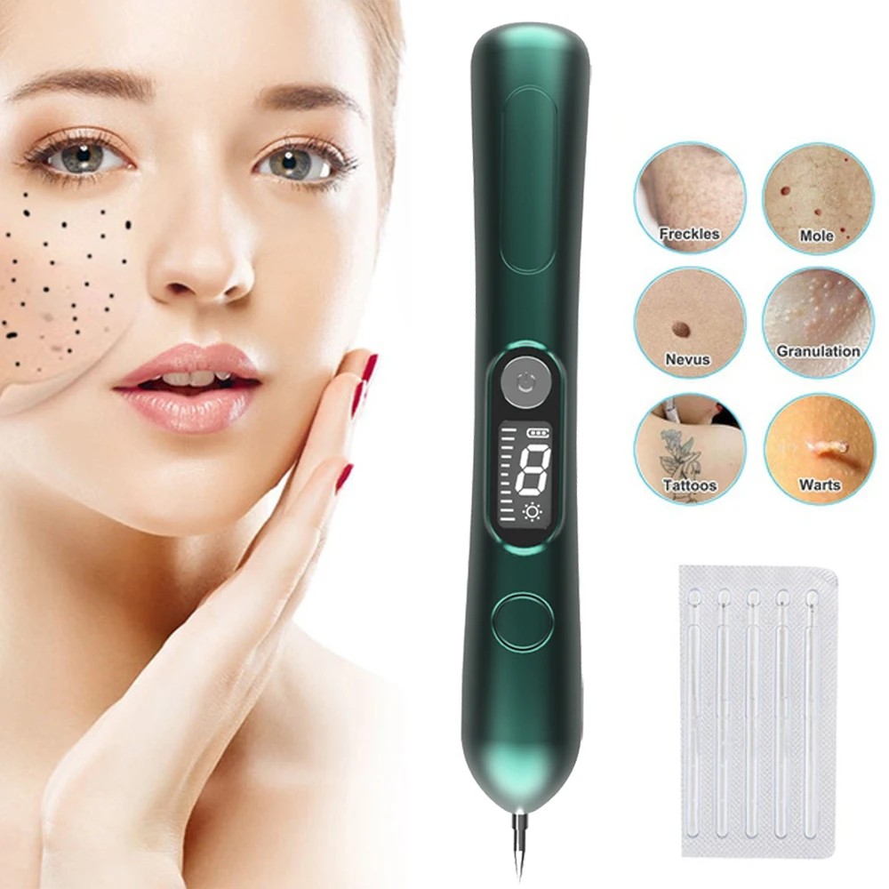 

LCD Plasma Pen Freckle Removing Laser Tattoo Point Mole Pen Removal Machine Skin Removal Facial Care Wart Dark Spot Remover Tool