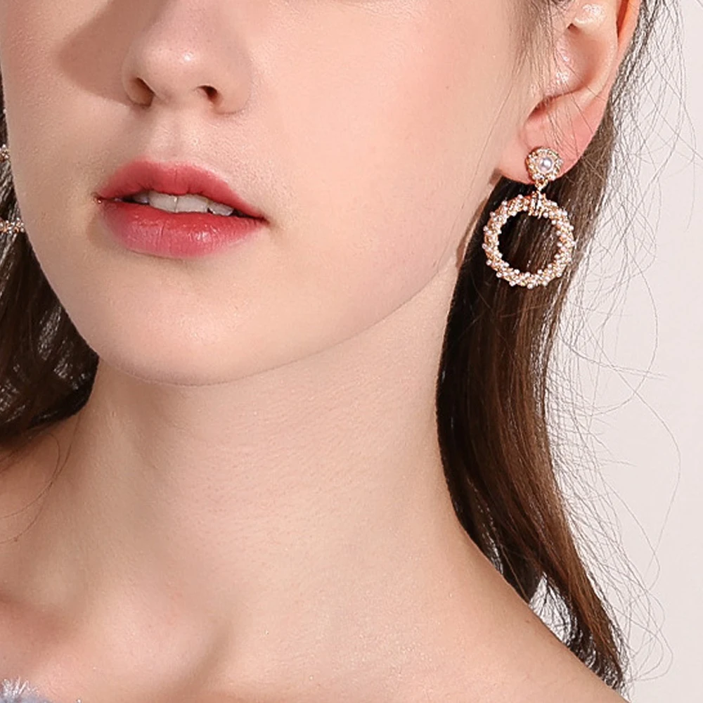 

KSUP Simple Circle Earrings Women's Gold Exquisite Fashion Bohemian Earrings Long Section 2021 Beautiful Jewelry