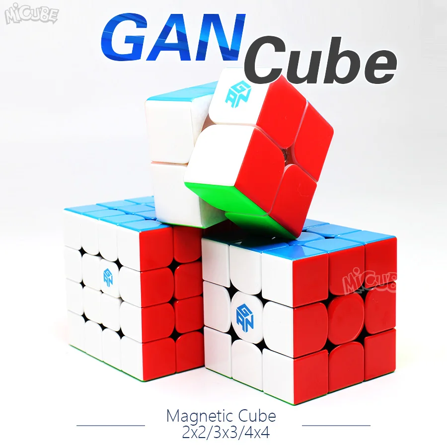 Магнитный куб Gan 2x2x2 3x3x3 4x4 GAN 356 Air SM 354M 460M 249 v2 M 356x Stikerelss Magnetc|Головоломки| |