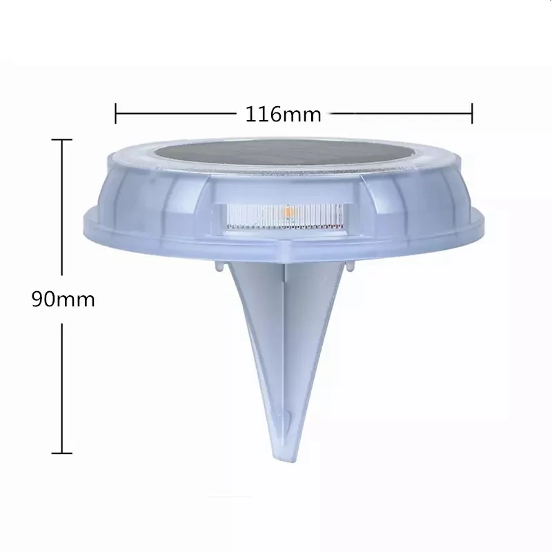 

LED Solar Lawn Lights Outdoor Waterproof Solar Powered Buried Street Lamp Garden Villa Decorative Solar Light White Warm