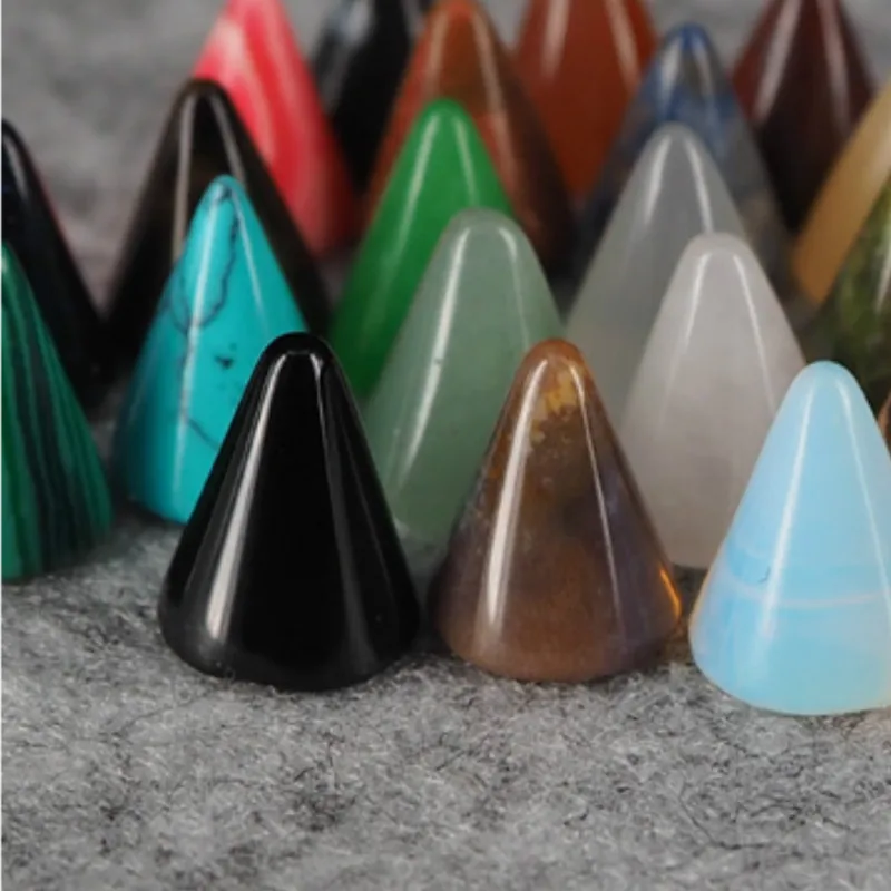 Натуральный камень агат хрустальные бусины кольцо лицо трехмерный конический