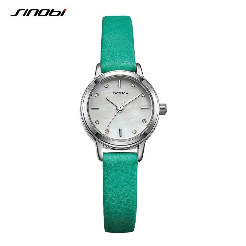 

Модные женские часы SINOBI 2020, роскошные часы ведущей марки со стразами, женские водонепроницаемые кварцевые наручные часы с кожаным ремешком, женские часы