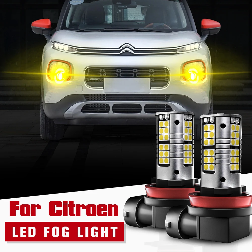 

2pcs LED Fog Light Blub Lamp H8 H11 Canbus For Citroen Berlingo C1 C3 Aircross C5 C6 C4 Grand Picasso 1 DS4 DS5 2011-2015