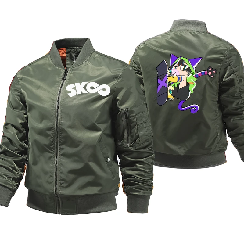 

Bomber jackets de Anime SK8 The Infinity talla grande para hombre ropa de calle ajustada con cuello de béisbol prendas de vestir