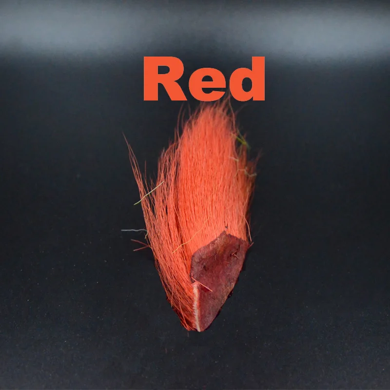 Созерцатель 5 цветов bucktail jig fly fishing стримеры связывающий материал окрашенные волосы оленя для обманщиков классический мухобойка перо - Color: Red