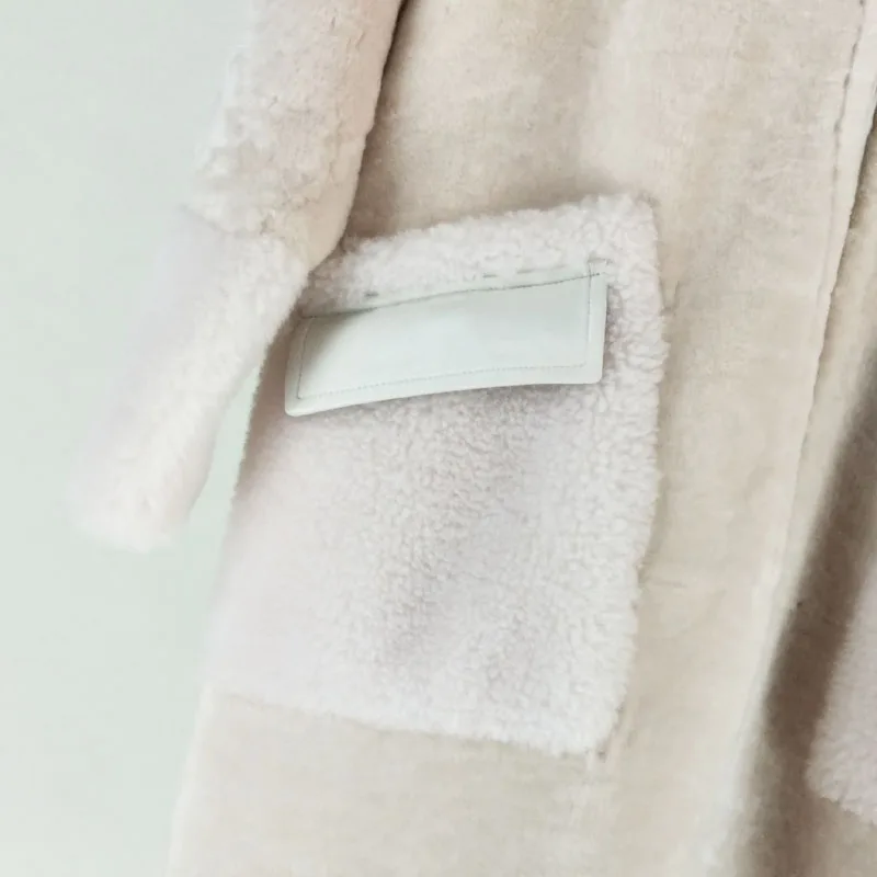 Manteau femme hiver женская зимняя куртка из натуральной кожи женское пальто из натурального овечьего меха Одежда из овечьей шкуры пальто с отложным воротником