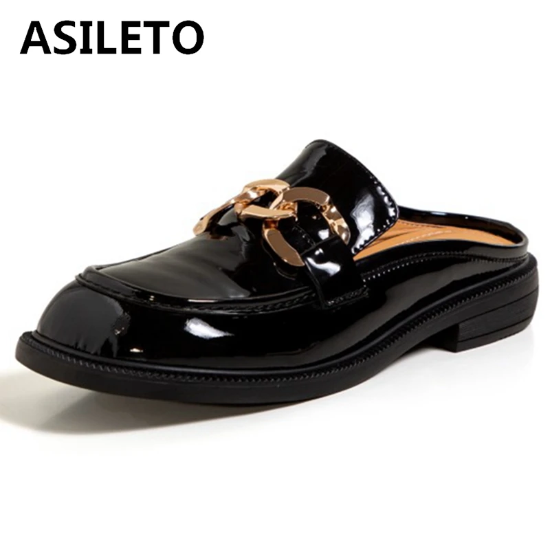 ASILETO 2021 Комфорт плюс женские тапочки мюли с металлическими украшениями