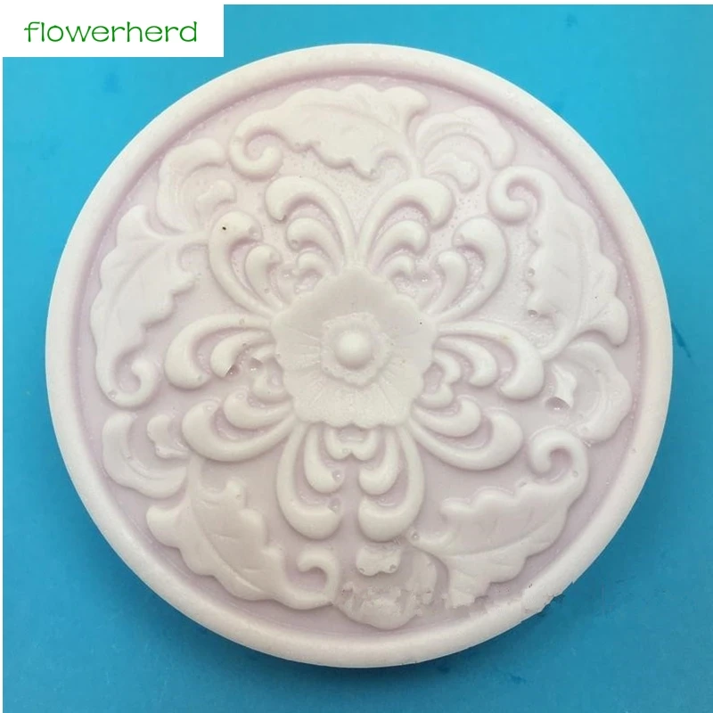 3D круглая силиконовая форма для мыла с цветами инструменты изготовления сделай