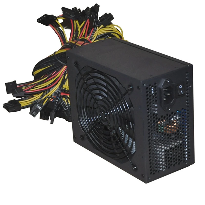 

2000W PC Power Supply for BTC Mining Power SATA IDE 8 GPU for ETH BTC Support Multiple 12V PSU ASIC Bitcoin Miner Tools