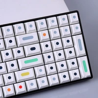 gmk color dots zda cherry profile unique font dye sub thick pbt gk61 keycaps for mechanical keyboard ansi 104 tkl 96 84 68 gmmk