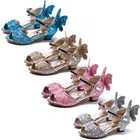 VOGUEON новые модные сандалии с кристаллами и блестками для принцессы Эльзы Авроры Золушки детская обувь для вечевечерние НКИ на день рождения обувь для девочек