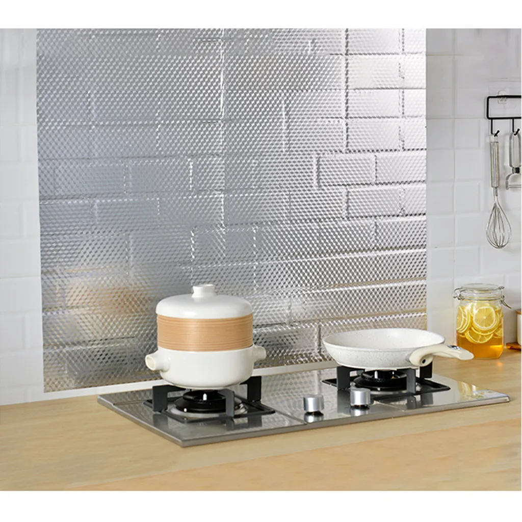 45 # Толстая алюминиевая фольга для кухни стикер шкафа Водонепроницаемый