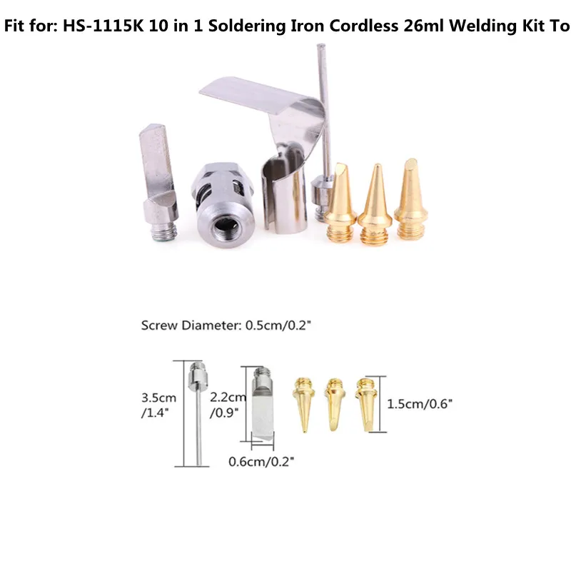 

5Pcs HS-1115K Butane Gas Soldering Iron Kit Welding Kit Torch Pen Tool/1Pc Copper+Iron Gas Welding Kit Gas Soldering Iron Head